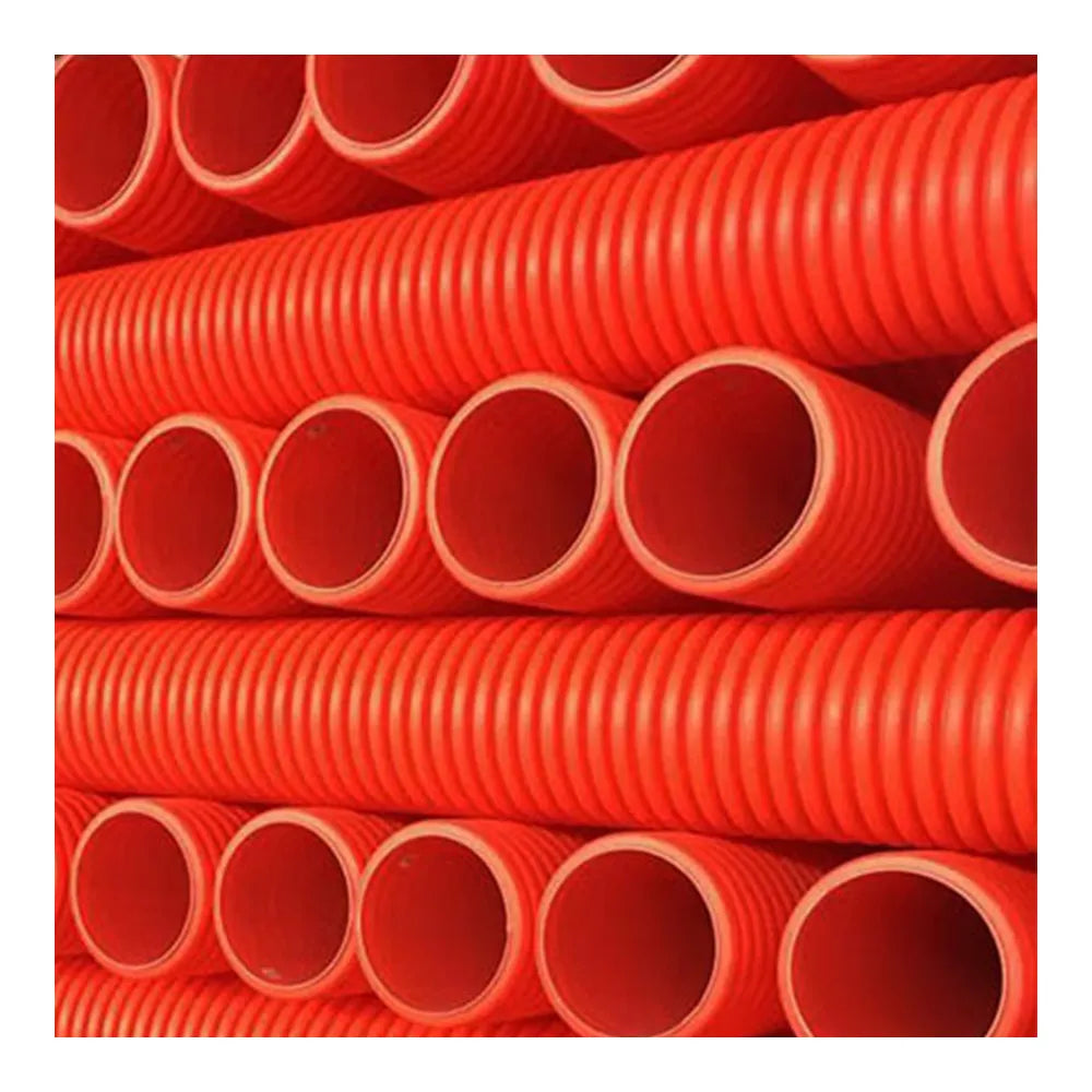DWC HDPE Pipe 110mm OD/95mm ID – Orange (6 Metre Length)